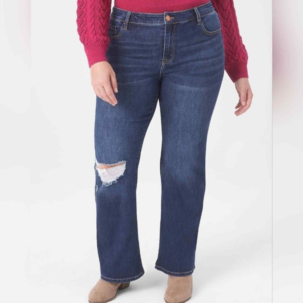 Lane Bryant Flex Magic Signature FIT Mid Rise Boot‎ Cut Jeans Plus Size 22 New!!